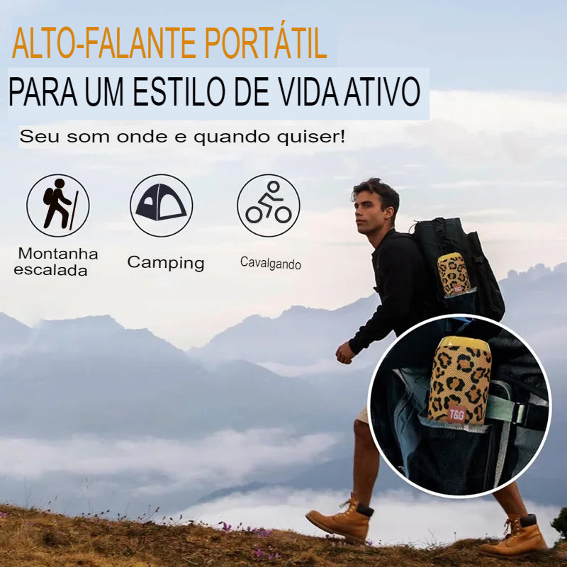 Alto-falante bluetooth portátil  ar livre sem fio chamada gratuita - FM/ Cartão de Memória/ Unidade flash/ USB/ Smart/ Tablet/ TV